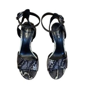 COACH PIPHER HEEL  FOG IVORY/BEECHWOOD Size 5